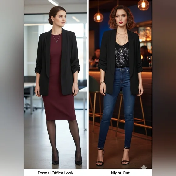 Lauren Conrad Relaxed Black Blazer Good Condition Size XL - Picture 9 of 9